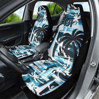 Fijian Rugby Car Seat Cover Grunge Palm Stylized LT01 - Polynesian Pride