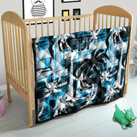 Fijian Rugby Quilt Grunge Palm Stylized LT01 - Polynesian Pride