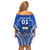 Custom Samoa Rugby Off Shoulder Short Dress Manu Samoa Go 2023 World Cup LT01 - Polynesian Pride