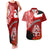 New Zealand ANZAC Waitangi Day Couples Matching Tank Maxi Dress and Hawaiian Shirt Lest We Forget Soldier Tiki Maori Style LT03 Red - Polynesian Pride