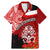 New Zealand ANZAC Waitangi Day Family Matching Mermaid Dress and Hawaiian Shirt Lest We Forget Soldier Tiki Maori Style LT03 Dad's Shirt - Short Sleeve Red - Polynesian Pride