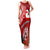 New Zealand ANZAC Waitangi Day Family Matching Tank Maxi Dress and Hawaiian Shirt Lest We Forget Soldier Tiki Maori Style LT03 Mom's Dress Red - Polynesian Pride