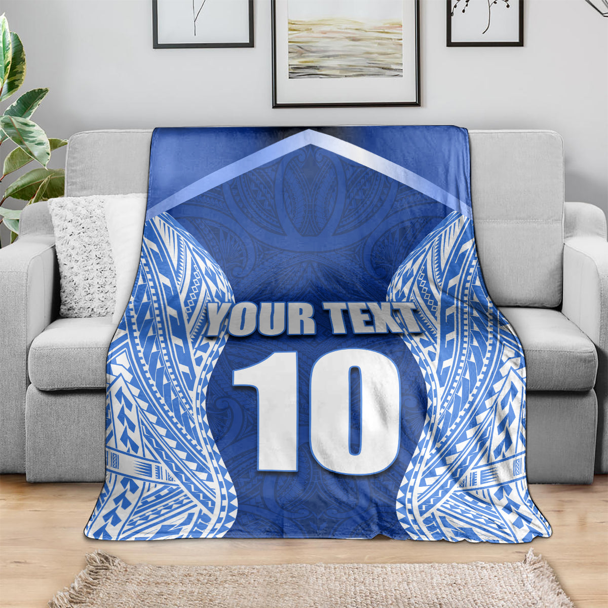 Custom Manu Samoa Rugby Blanket Polynesian Tattoo LT03 - Polynesian Pride