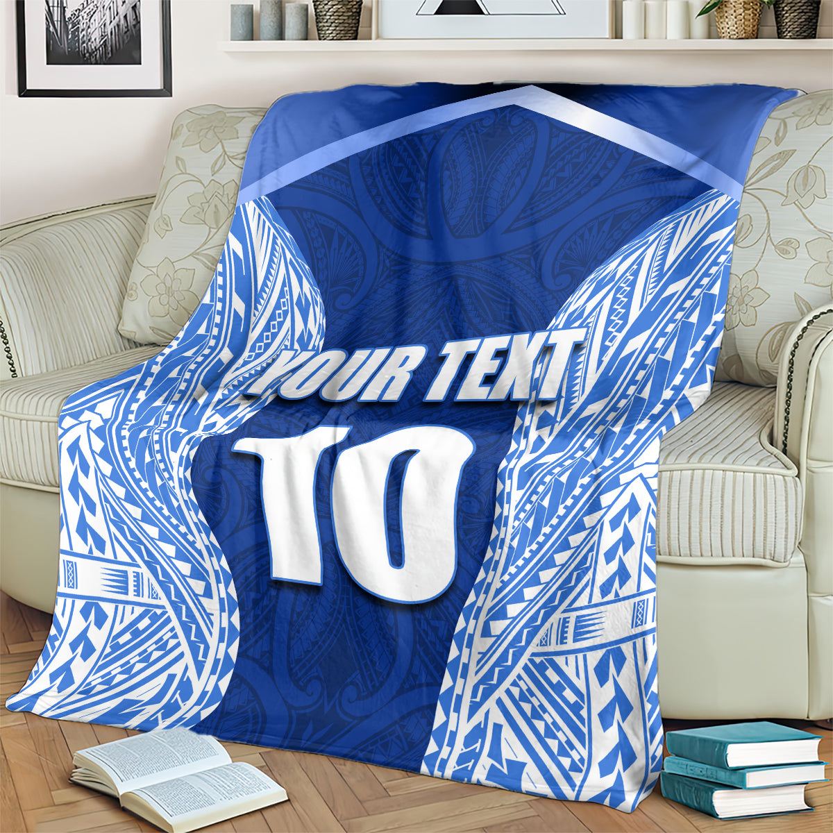 Custom Manu Samoa Rugby Blanket Polynesian Tattoo LT03 - Polynesian Pride
