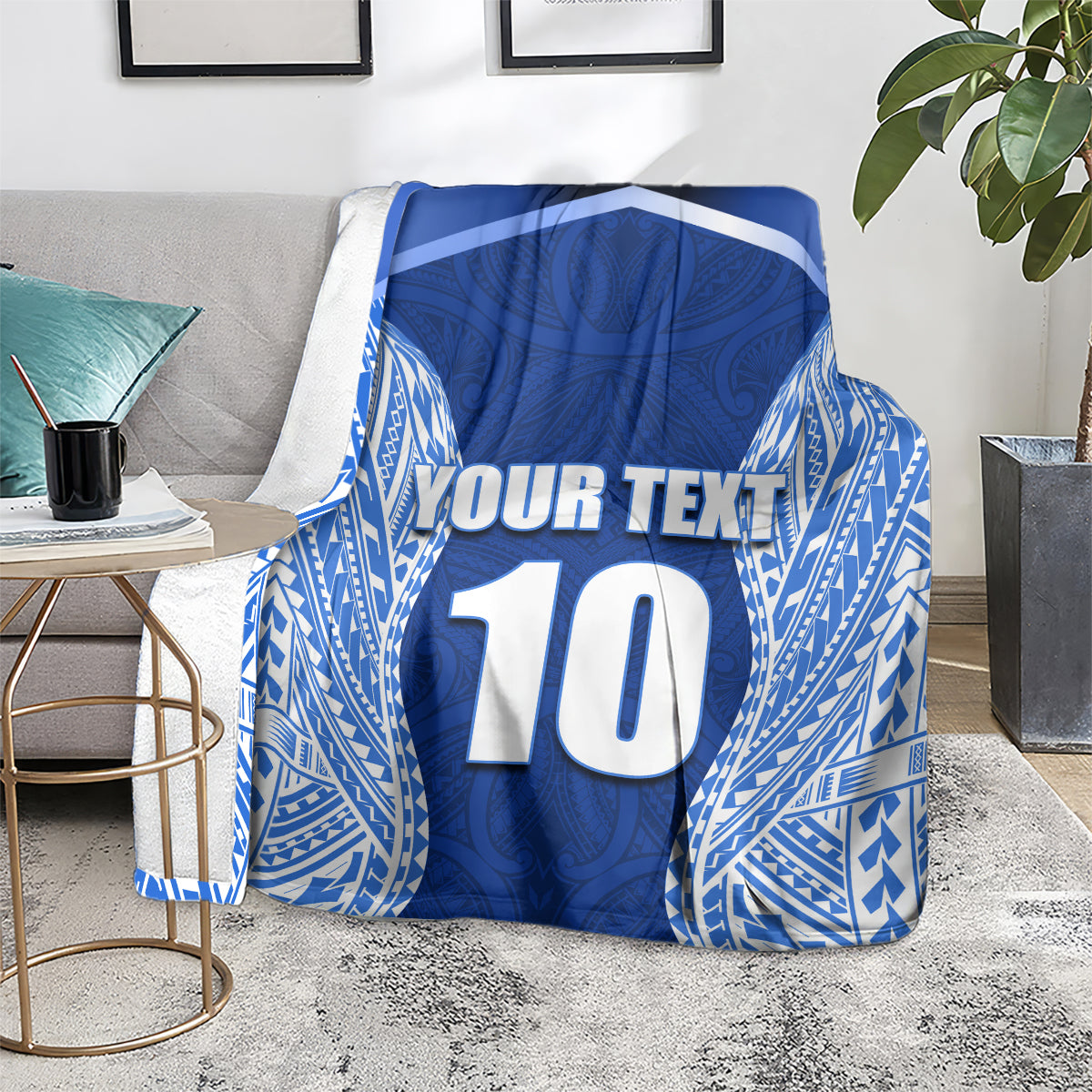Custom Manu Samoa Rugby Blanket Polynesian Tattoo LT03 - Polynesian Pride