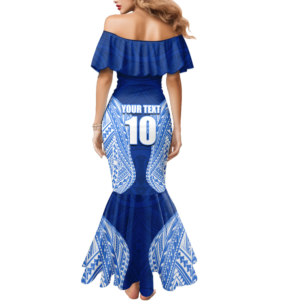 Custom Manu Samoa Rugby Family Matching Mermaid Dress and Hawaiian Shirt Polynesian Tattoo LT03