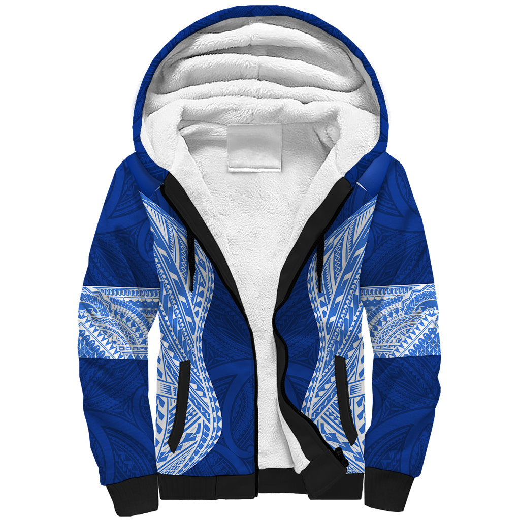 Custom Manu Samoa Rugby Sherpa Hoodie Polynesian Tattoo LT03