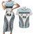 Custom Flying Fijians Rugby Couples Matching Short Sleeve Bodycon Dress and Hawaiian Shirt Tapa Tribal Cloth LT03 White - Polynesian Pride