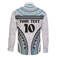Custom Flying Fijians Rugby Family Matching Off The Shoulder Long Sleeve Dress and Hawaiian Shirt Tapa Tribal Cloth LT03 - Polynesian Pride