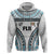 Custom Flying Fijians Rugby Hoodie Tapa Tribal Cloth LT03 Pullover Hoodie White - Polynesian Pride