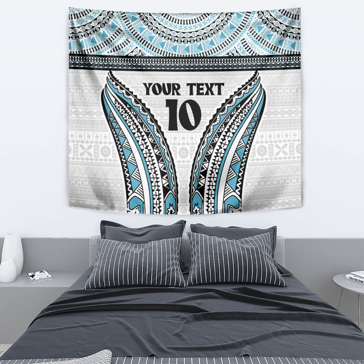 Custom Flying Fijians Rugby Tapestry Tapa Tribal Cloth