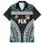 Custom Flying Fijians Rugby Family Matching Off Shoulder Maxi Dress and Hawaiian Shirt Tapa Tribal Cloth Black Color LT03 Dad's Shirt - Short Sleeve Black - Polynesian Pride