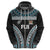 Custom Flying Fijians Rugby Hoodie Tapa Tribal Cloth Black Color LT03 - Polynesian Pride