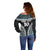 Custom Flying Fijians Rugby Off Shoulder Sweater Tapa Tribal Cloth Black Color LT03 - Polynesian Pride