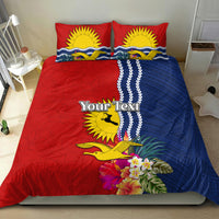 Personalised Kiribati Independence Day Bedding Set Kiribati Map With Flag Color LT03 - Polynesian Pride