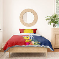 Personalised Kiribati Independence Day Bedding Set Kiribati Map With Flag Color LT03 - Polynesian Pride