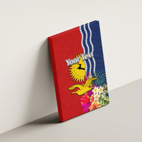 Personalised Kiribati Independence Day Canvas Wall Art Kiribati Map With Flag Color