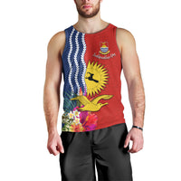 Kiribati Independence Day Men Tank Top Kiribati Map With Flag Color