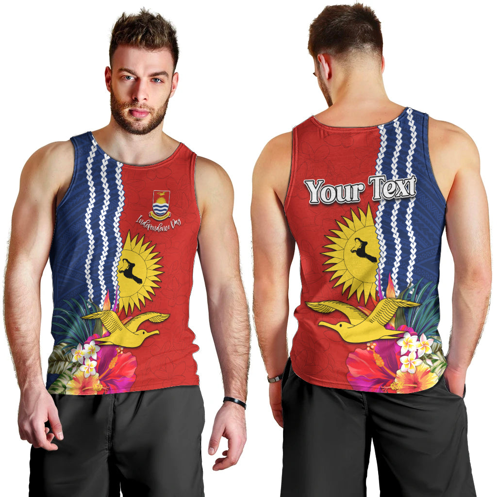 Kiribati Independence Day Men Tank Top Kiribati Map With Flag Color