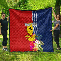 Personalised Kiribati Independence Day Quilt Kiribati Map With Flag Color LT03 - Polynesian Pride
