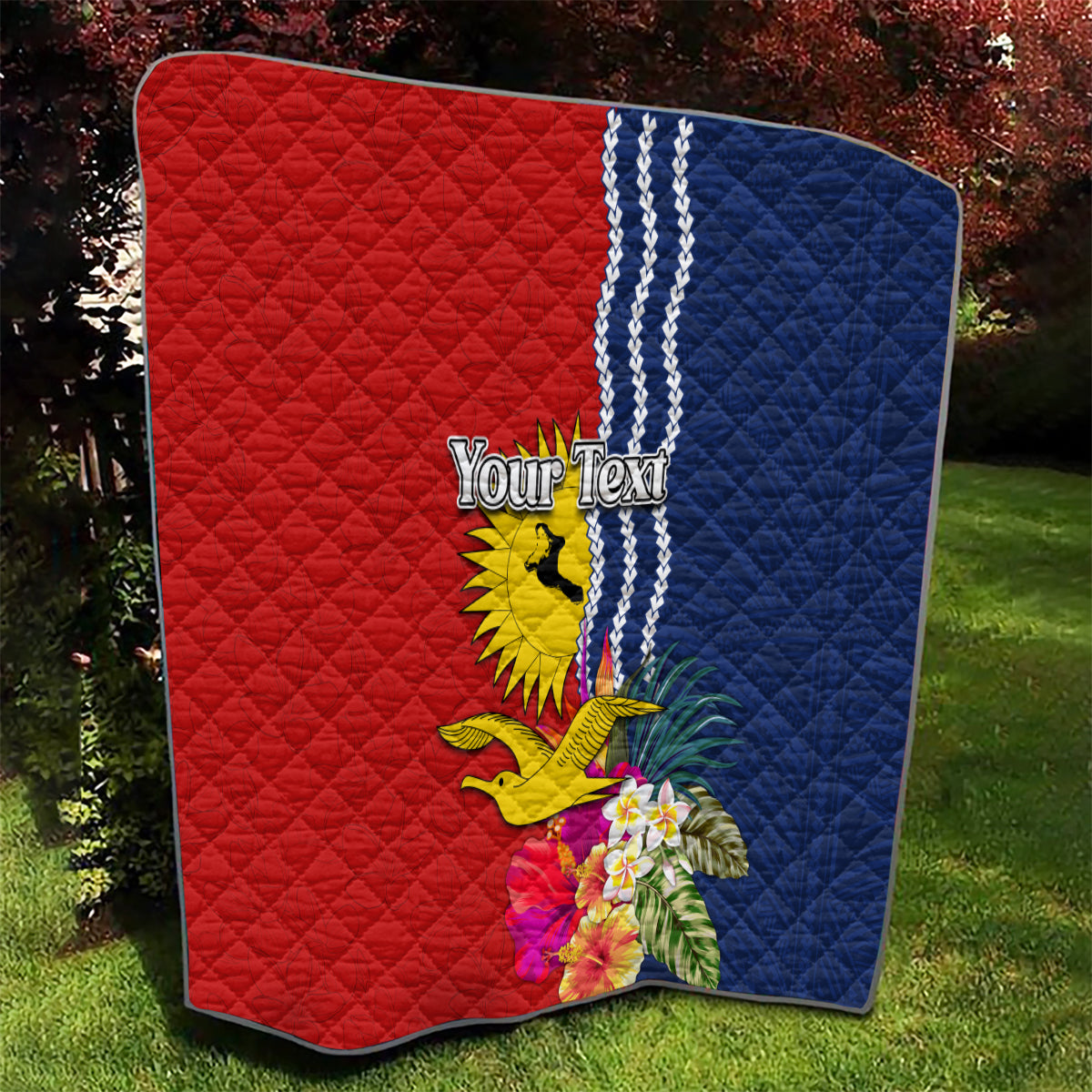 Personalised Kiribati Independence Day Quilt Kiribati Map With Flag Color LT03 - Polynesian Pride