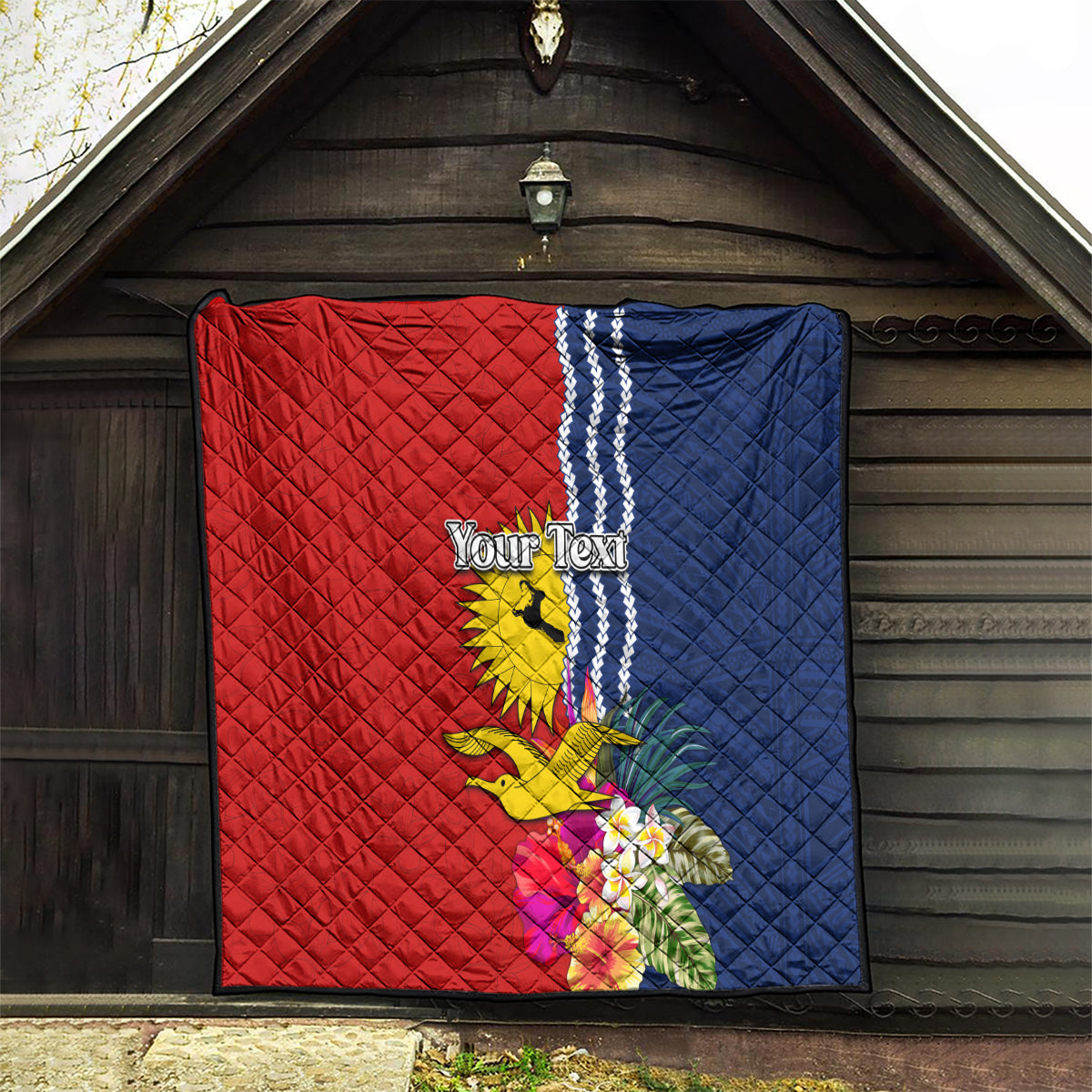 Personalised Kiribati Independence Day Quilt Kiribati Map With Flag Color LT03 - Polynesian Pride