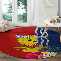Personalised Kiribati Independence Day Round Carpet Kiribati Map With Flag Color LT03 - Polynesian Pride