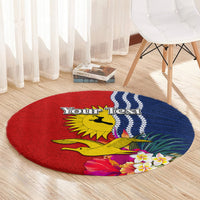 Personalised Kiribati Independence Day Round Carpet Kiribati Map With Flag Color LT03 - Polynesian Pride