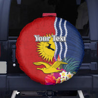 Personalised Kiribati Independence Day Spare Tire Cover Kiribati Map With Flag Color
