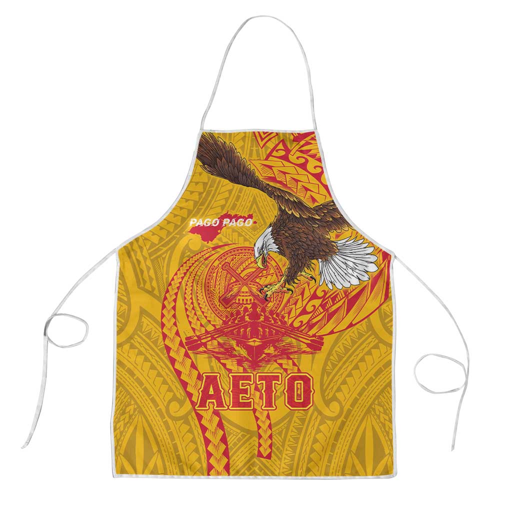 American Samoa Fautasi Race Apron Aeto Pago Pago with Eagle Samoan Tribal Patterns
