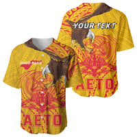 Personalized American Samoa Fautasi Race Baseball Jersey Aeto Pago Pago with Eagle Samoan Tribal Patterns LT03 - Polynesian Pride