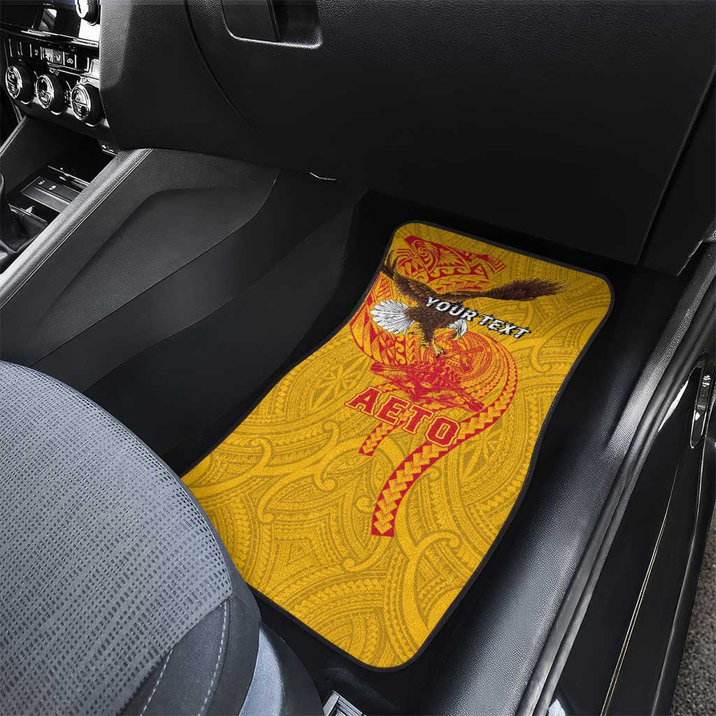 Personalized American Samoa Fautasi Race Car Mats Aeto Pago Pago with Eagle Samoan Tribal Patterns LT03 - Polynesian Pride