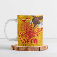 American Samoa Fautasi Race Ceramic Mug Aeto Pago Pago with Eagle Samoan Tribal Patterns