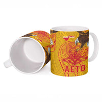 American Samoa Fautasi Race Ceramic Mug Aeto Pago Pago with Eagle Samoan Tribal Patterns