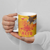 American Samoa Fautasi Race Ceramic Mug Aeto Pago Pago with Eagle Samoan Tribal Patterns