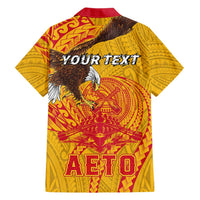 Personalized American Samoa Fautasi Race Family Matching Off Shoulder Maxi Dress and Hawaiian Shirt Aeto Pago Pago with Eagle Samoan Tribal Patterns LT03 - Polynesian Pride