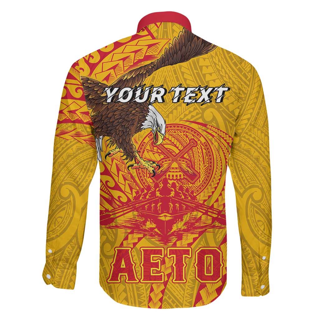 Personalized American Samoa Fautasi Race Family Matching Puletasi and Hawaiian Shirt Aeto Pago Pago with Eagle Samoan Tribal Patterns LT03 - Polynesian Pride