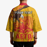 Personalized American Samoa Fautasi Race Kimono Aeto Pago Pago with Eagle Samoan Tribal Patterns LT03 - Polynesian Pride