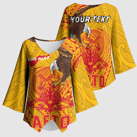 Personalized American Samoa Fautasi Race Kimono Sleeve Blouse Aeto Pago Pago with Eagle Samoan Tribal Patterns LT03 - Polynesian Pride