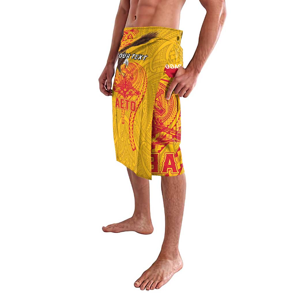 Personalized American Samoa Fautasi Race Lavalava Aeto Pago Pago with Eagle Samoan Tribal Patterns LT03 - Polynesian Pride