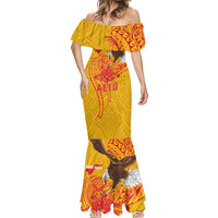 Personalized American Samoa Fautasi Race Mermaid Dress Aeto Pago Pago with Eagle Samoan Tribal Patterns LT03 - Polynesian Pride