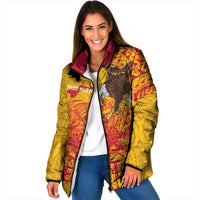 Personalized American Samoa Fautasi Race Padded Jacket Aeto Pago Pago with Eagle Samoan Tribal Patterns LT03 Women Multicolor - Polynesian Pride