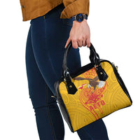 American Samoa Fautasi Race Shoulder Handbag Aeto Pago Pago with Eagle Samoan Tribal Patterns LT03 - Polynesian Pride