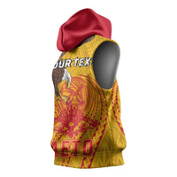 Personalized American Samoa Fautasi Race Sleeveless Hoodie Aeto Pago Pago with Eagle Samoan Tribal Patterns LT03 - Polynesian Pride