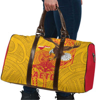 American Samoa Fautasi Race Travel Bag Aeto Pago Pago with Eagle Samoan Tribal Patterns LT03 - Polynesian Pride