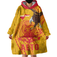 Personalized American Samoa Fautasi Race Wearable Blanket Hoodie Aeto Pago Pago with Eagle Samoan Tribal Patterns LT03 - Polynesian Pride