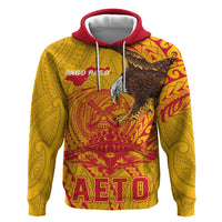 Personalized American Samoa Fautasi Race Zip Hoodie Aeto Pago Pago with Eagle Samoan Tribal Patterns LT03 Pullover Hoodie Multicolor - Polynesian Pride