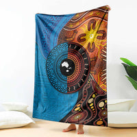 Fiji and Australia Together Blanket Tapa Tribal Tattoo mix Aboriginal Pattern