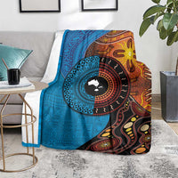 Fiji and Australia Together Blanket Tapa Tribal Tattoo mix Aboriginal Pattern