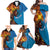 Fiji and Australia Together Family Matching Off Shoulder Maxi Dress and Hawaiian Shirt Tapa Tribal Tattoo mix Aboriginal Pattern